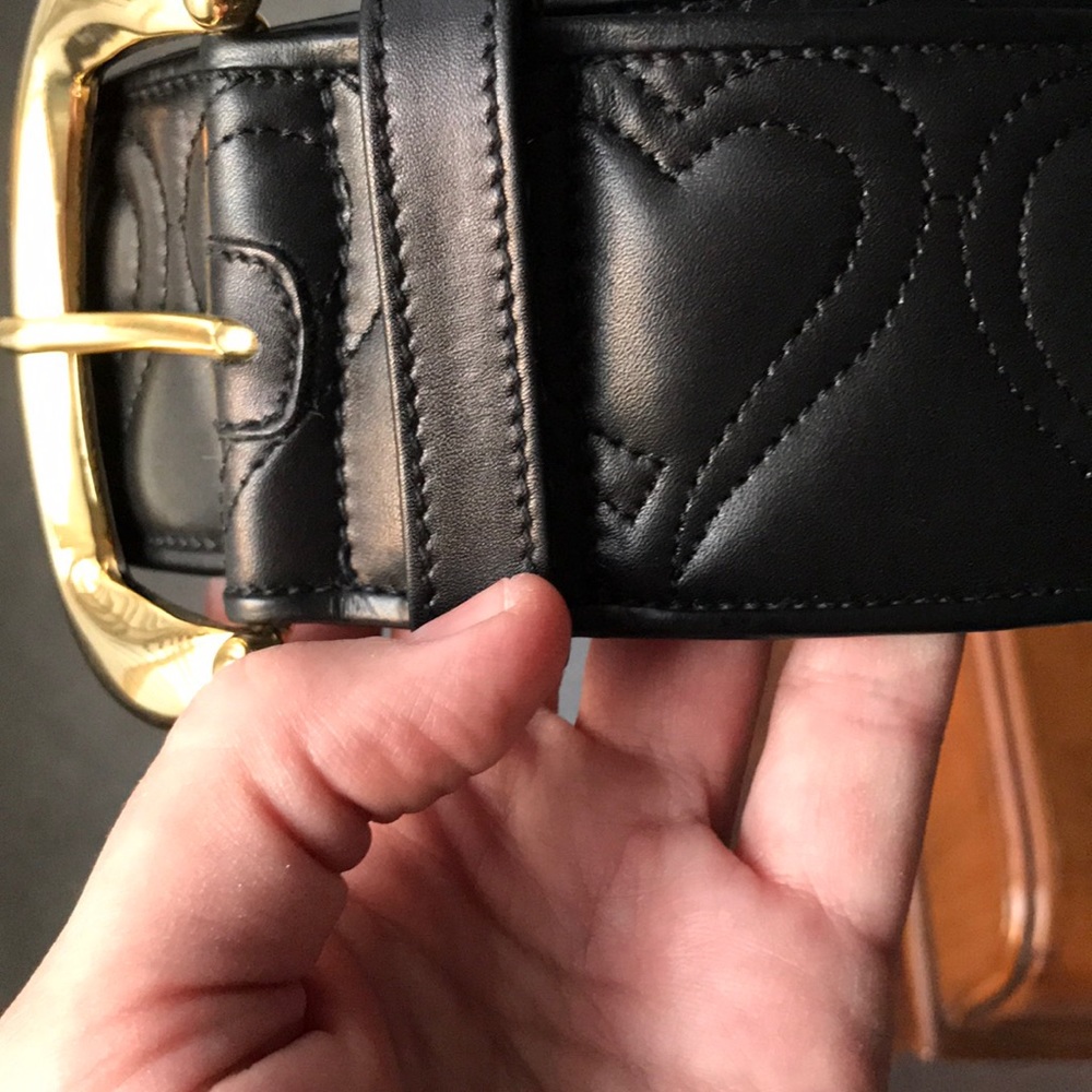 Escada Black leather belt